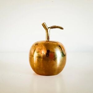 Vintage Brass Apple Bell | Brass MCM Teacher's Bell